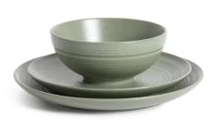 Habitat Textured Ripple 12 Piece Stoneware Dinner Set - Sage 13 Habitat Textured Ripple 12 Piece Stoneware Dinner Set - Sage -Habitat 4353492 R Z002A
