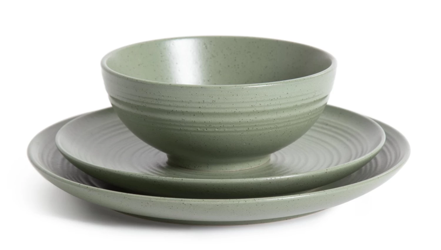 Habitat Textured Ripple 12 Piece Stoneware Dinner Set - Sage 6 Habitat Textured Ripple 12 Piece Stoneware Dinner Set - Sage - Image 4