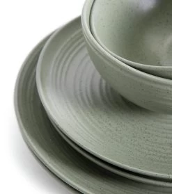 Habitat Textured Ripple 12 Piece Stoneware Dinner Set - Sage 16 Habitat Textured Ripple 12 Piece Stoneware Dinner Set - Sage -Habitat 4353492 R Z005A