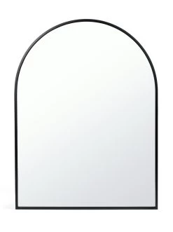 Habitat Arch Metal Wall Mirror - Black - 45x60cm