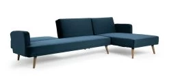Habitat Andy Right Corner Velvet Clic Clac Sofa Bed - Navy -Habitat 4461126 R Z006A