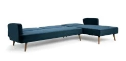 Habitat Andy Right Corner Velvet Clic Clac Sofa Bed - Navy -Habitat 4461126 R Z007A