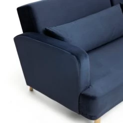Habitat Andy Right Corner Velvet Clic Clac Sofa Bed - Navy -Habitat 4461126 R Z009A