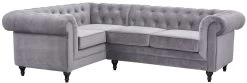 Habitat Chesterfield Right Hand Corner Sofa-Light Grey 15 Habitat Chesterfield Right Hand Corner Sofa-Light Grey -Habitat 4468916 R Z002A