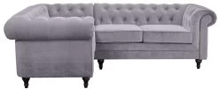 Habitat Chesterfield Right Hand Corner Sofa-Light Grey 16 Habitat Chesterfield Right Hand Corner Sofa-Light Grey -Habitat 4468916 R Z003A