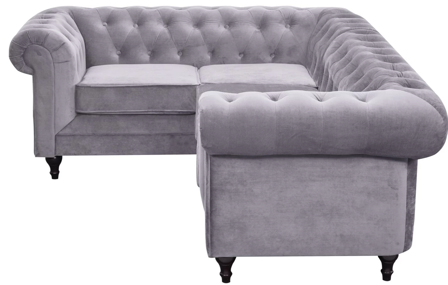 Habitat Chesterfield Right Hand Corner Sofa-Light Grey 9 Habitat Chesterfield Right Hand Corner Sofa-Light Grey - Image 7