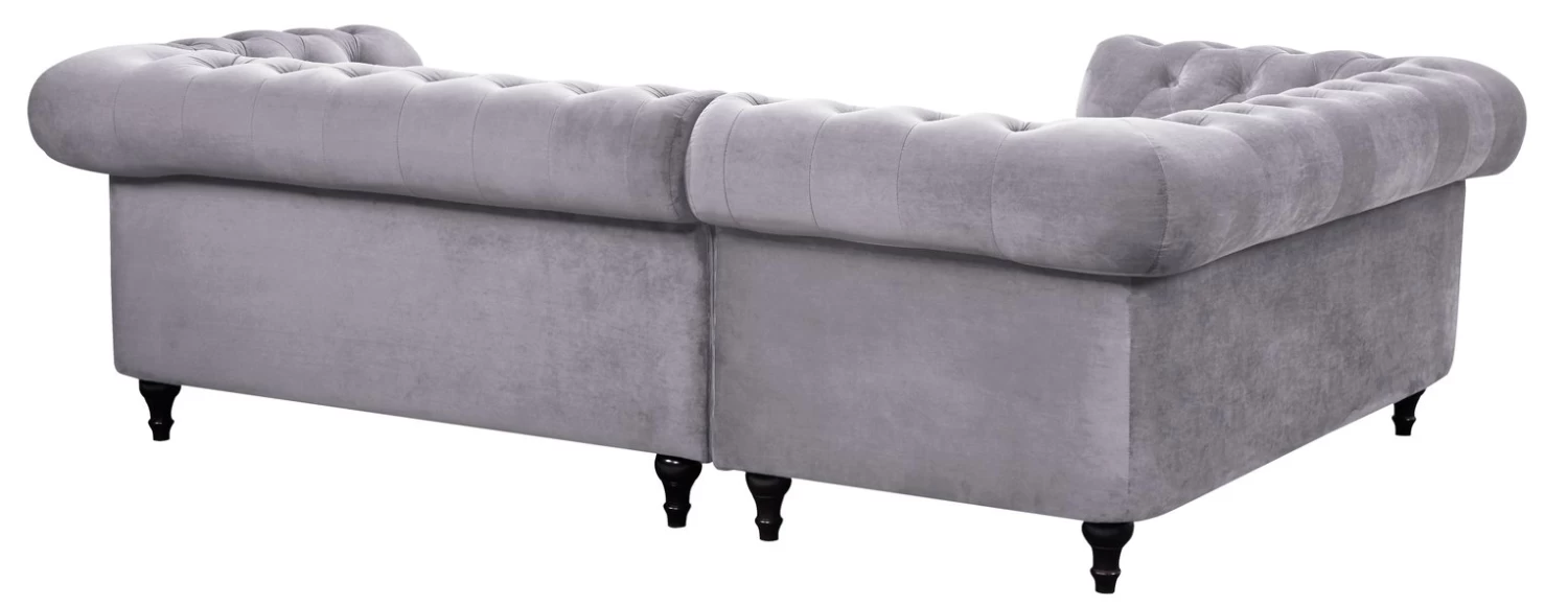 Habitat Chesterfield Right Hand Corner Sofa-Light Grey 10 Habitat Chesterfield Right Hand Corner Sofa-Light Grey - Image 8