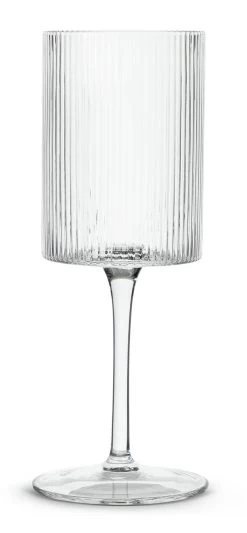 Habitat Ribbed Set Of 4 Wine Glasses -Habitat 4525392 R Z002A