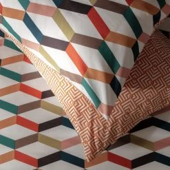 Habitat Geometric ZigZag Multicolour Bedding Set - Single -Habitat 4529257 R Z002C