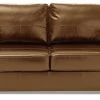 Habitat Salisbury 2 Seater Leather Sofa Bed - Tan -Habitat 4551081 R Z001A