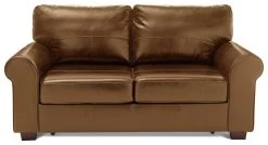 Habitat Salisbury 2 Seater Leather Sofa Bed - Tan