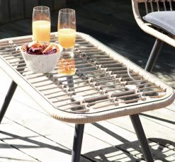 Habitat 4 Seater Bamboo Effect Garden Sofa Set -Habitat 4588827 R Z003C