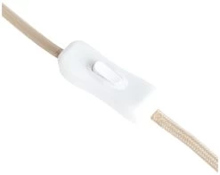 Habitat Ribbed Globe Table Lamp - White & Natural -Habitat 4588982 R Z004A