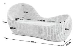 Habitat Betal Rattan 2 Seater Sofa - Natural -Habitat 4636755 R E001