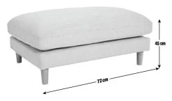 Habitat Salome Fabric Ottoman Footstool - Light Grey 10 Habitat Salome Fabric Ottoman Footstool - Light Grey -Habitat 4743693 R E001