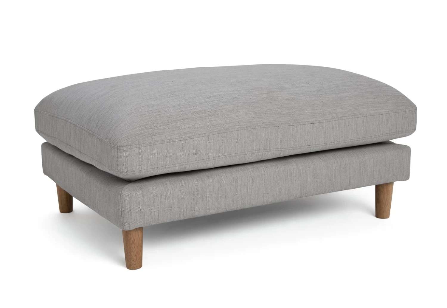 Habitat Salome Fabric Ottoman Footstool - Light Grey 7 Habitat Salome Fabric Ottoman Footstool - Light Grey - Image 5