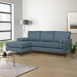 Habitat Hudson Fabric Corner Chaise Sofa - Linnet 12 Habitat Hudson Fabric Corner Chaise Sofa - Linnet -Habitat 4847575 R Z001C