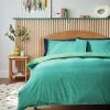 Habitat Emerald Cotton Textured Green Bedding Set - Single -Habitat 4887432 R Z001A