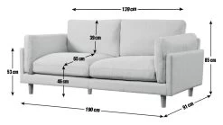 Habitat Habita Salome Fabric 3 Seater Sofa - Light Grey 13 Habitat Habita Salome Fabric 3 Seater Sofa - Light Grey -Habitat 4887700 R E001