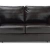 Habitat Salisbury 2 Seater Leather Sofa Bed - Chocolate -Habitat 4983154 R Z001A