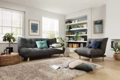 Habitat Kota 3 Seater Fabric Clic Clac Sofa Bed - Charcoal -Habitat 5017737 R Z003C