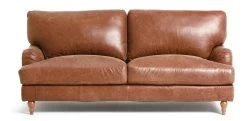 Habitat Livingston Leather 3 Seater Sofa - Tan