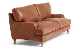 Habitat Livingston Leather 3 Seater Sofa - Tan -Habitat 5397213 R Z003A