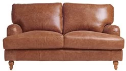 Habitat Livingston Leather 2 Seater Sofa - Tan