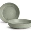 Habitat Textured Ripple 4 Piece Stoneware Pasta Bowls - Sage