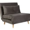 Habitat Roma Single Velvet Chairbed - Charcoal -Habitat 5791417 R Z001A