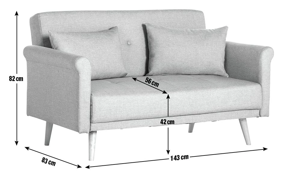 Habitat Evie Fabric 2 Seater Sofa In A Box - Natural 5 Habitat Evie Fabric 2 Seater Sofa In A Box - Natural - Image 3