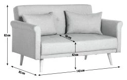 Habitat Evie Fabric 2 Seater Sofa In A Box - Natural 21 Habitat Evie Fabric 2 Seater Sofa In A Box - Natural -Habitat 6099747 R Z020A