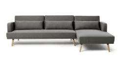 Habitat Andy Right Corner Fabric Clic Clac Sofa Bed - Grey -Habitat 6132941 R Z002A