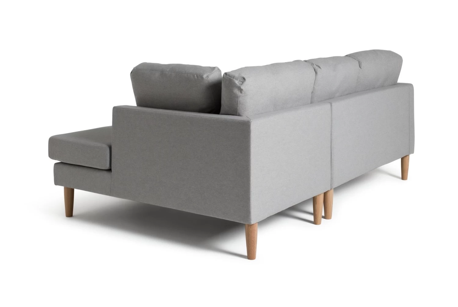Habitat Joshua Fabric Corner Chaise Sofa - Light Grey 7 Habitat Joshua Fabric Corner Chaise Sofa - Light Grey - Image 5