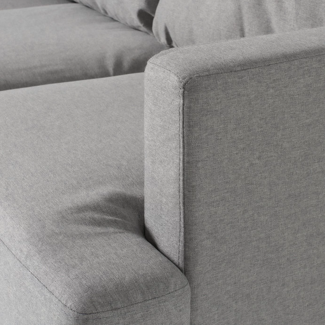 Habitat Joshua Fabric Corner Chaise Sofa - Light Grey 9 Habitat Joshua Fabric Corner Chaise Sofa - Light Grey - Image 7