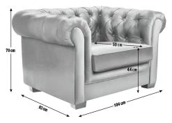 Habitat Chesterfield Leather Armchair - Black -Habitat 6250988 R Z020A