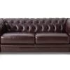 Habitat Chesterfield Leather 3 Seater Sofa - Chocolate 1 Habitat Chesterfield Leather 3 Seater Sofa - Chocolate -Habitat 6257101 R Z001A