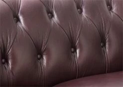 Habitat Chesterfield Leather 3 Seater Sofa - Chocolate -Habitat 6257101 R Z005A