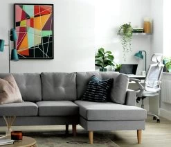 Habitat Joshua Fabric Corner Chaise Sofa - Charcoal 11 Habitat Joshua Fabric Corner Chaise Sofa - Charcoal -Habitat 6259082 R Z001C