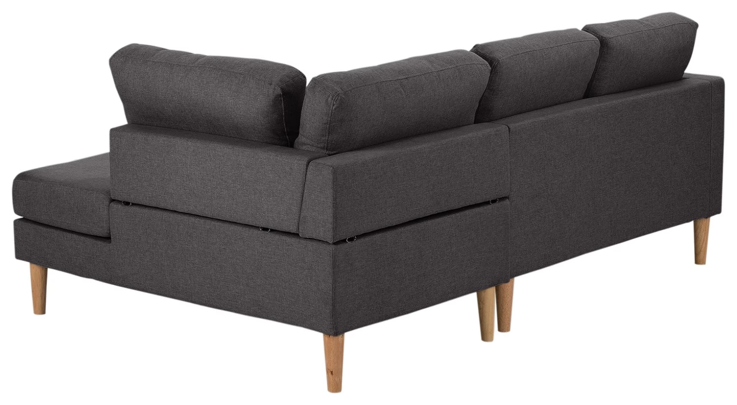 Habitat Joshua Fabric Corner Chaise Sofa - Charcoal 8 Habitat Joshua Fabric Corner Chaise Sofa - Charcoal - Image 6