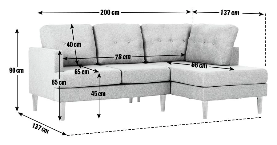 Habitat Joshua Fabric Corner Chaise Sofa - Charcoal 10 Habitat Joshua Fabric Corner Chaise Sofa - Charcoal - Image 8