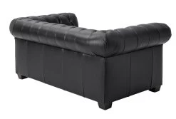 Habitat Chesterfield Leather 2 Seater Sofa - Black -Habitat 6318349 R Z003A