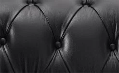 Habitat Chesterfield Leather 2 Seater Sofa - Black -Habitat 6318349 R Z005A