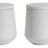 Habitat Addison 2 Piece Storage Canister - White -Habitat 6609429 R Z001A