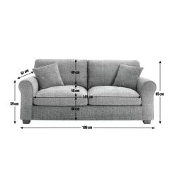 Habitat Lisbon Fabric 3 Seater Sofa - Beige 12 Habitat Lisbon Fabric 3 Seater Sofa - Beige -Habitat 6791344 R E001