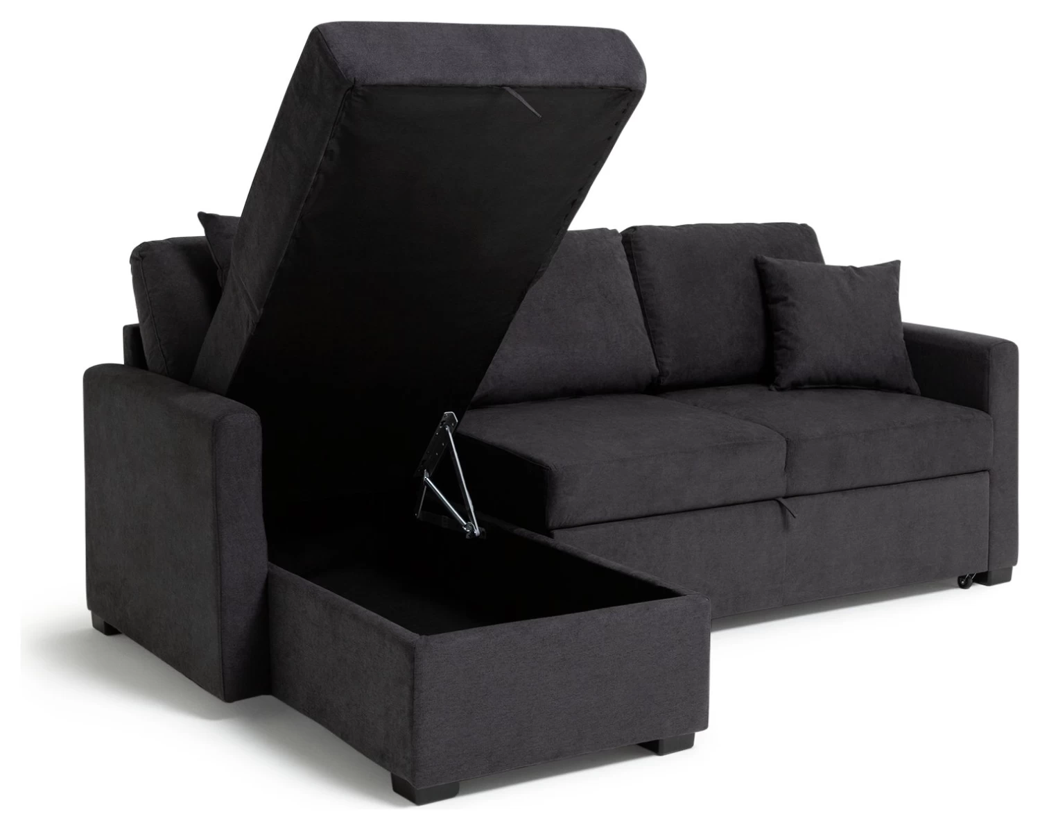 Habitat Reagan Left Corner Chaise Sofa Bed - Charcoal 6 Habitat Reagan Left Corner Chaise Sofa Bed - Charcoal - Image 4