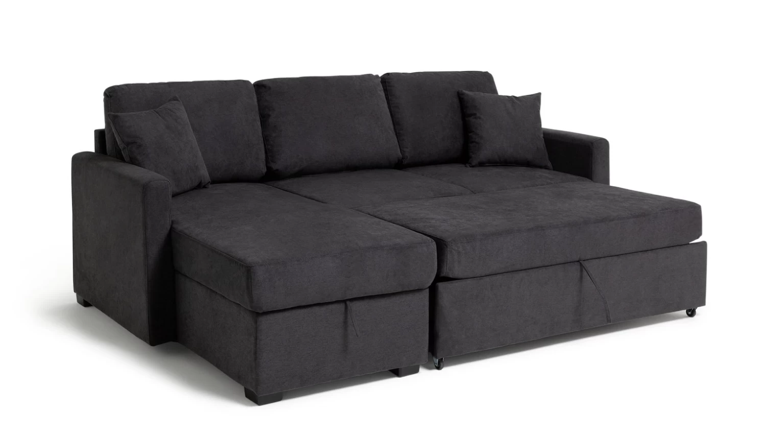 Habitat Reagan Left Corner Chaise Sofa Bed - Charcoal 10 Habitat Reagan Left Corner Chaise Sofa Bed - Charcoal - Image 8