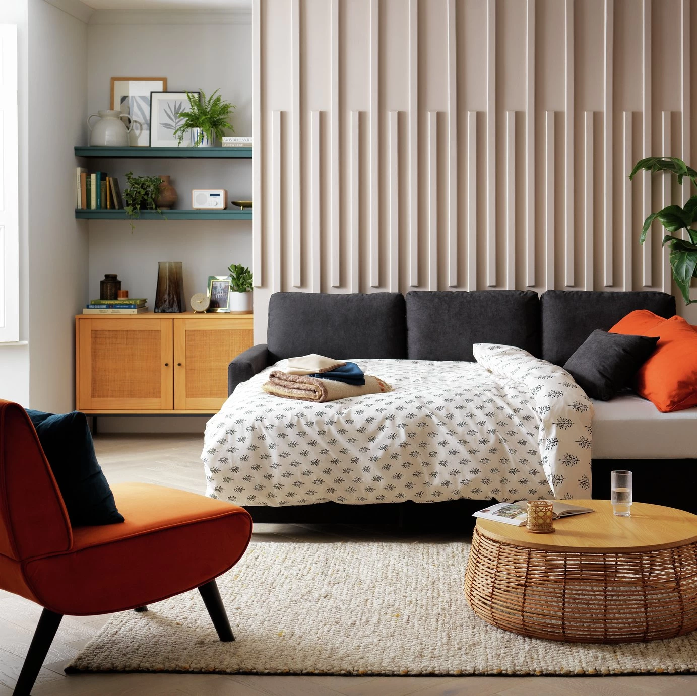 Habitat Reagan Right Corner Chaise Sofa Bed - Charcoal 14 Habitat Reagan Right Corner Chaise Sofa Bed - Charcoal - Image 12