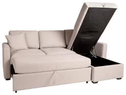 Habitat Reagan Right Corner Chaise Sofa Bed - Natural -Habitat 7019757 R Z002A