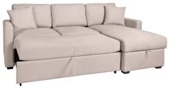 Habitat Reagan Right Corner Chaise Sofa Bed - Natural -Habitat 7019757 R Z003A
